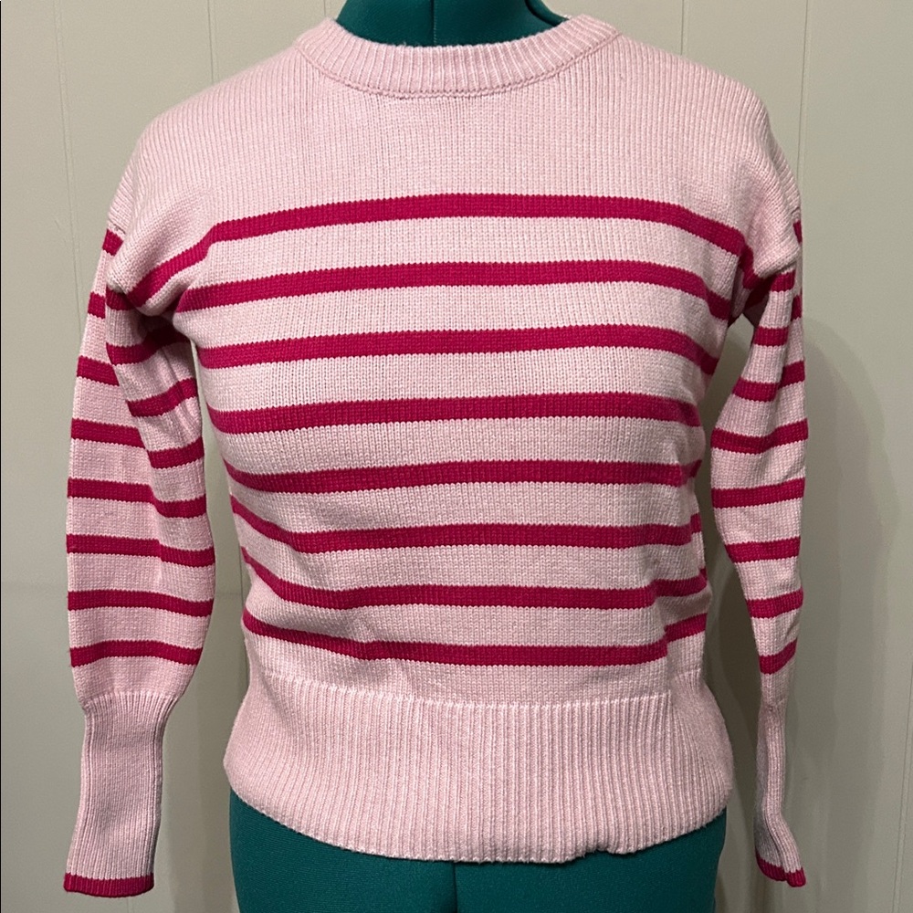 Philosophy Pink and Red Striped Sweater
